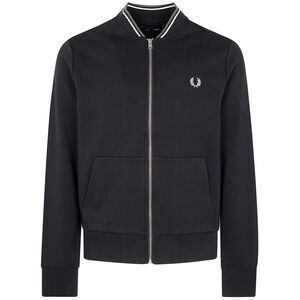 FRED PERRY Track Jacket with Laurel Wreath Men BLACK Sweaters & Cardigans